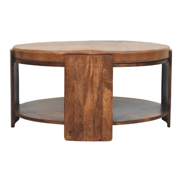 Savoy Leather Coffee Table - Living with Luxury