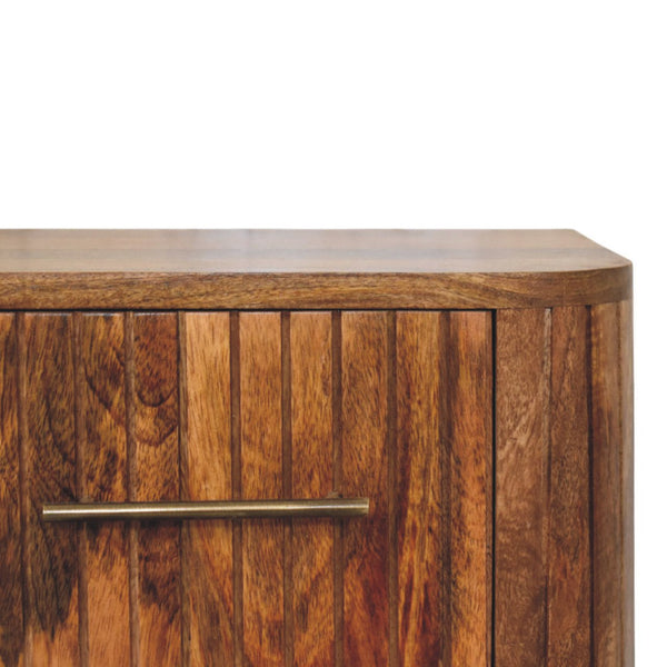 Fluted Bedside with Drawers - Living with Luxury