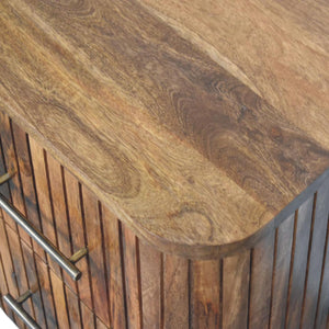 Fluted Bedside with Drawers - Living with Luxury