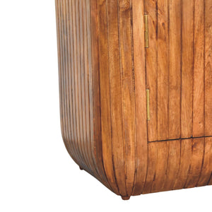 Fluted Media Console with Shelves - Living with Luxury