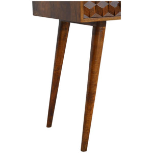 Chestnut Cube Console Table