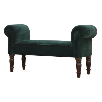 Emerald Velvet Bench - Living with Luxury