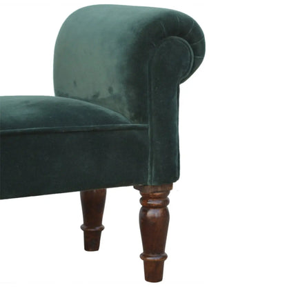 Emerald Velvet Bench - Living with Luxury