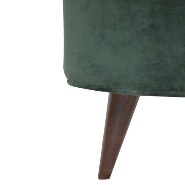 Emerald Green Velvet Nordic Stool