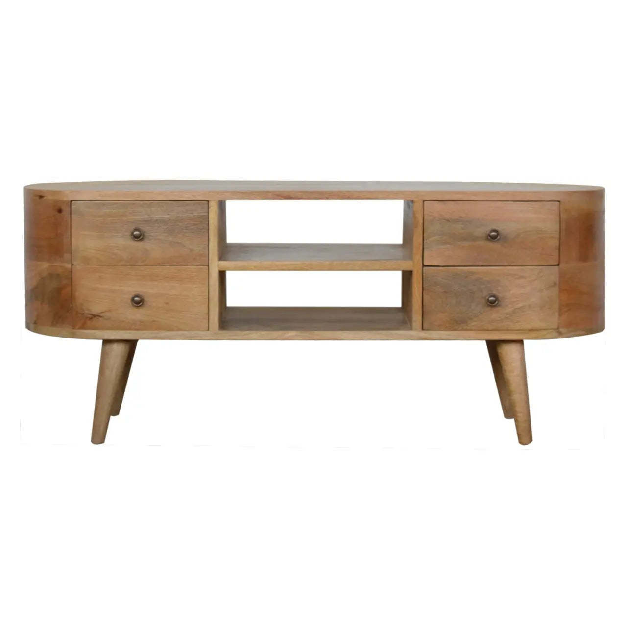 Small Round Unit Rounded Entertainment Unit - Living with Luxury