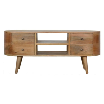 Rounded Entertainment Unit - Living with Luxury