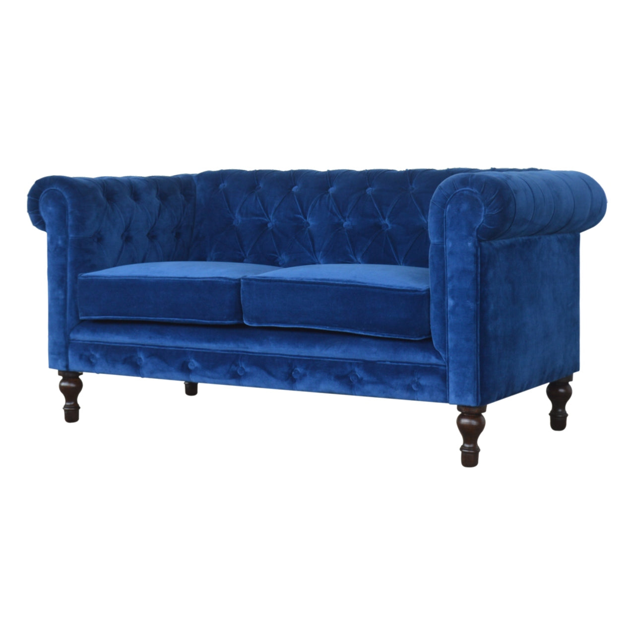 Royal Blue Velvet Chesterfield Sofa - Living with Luxury