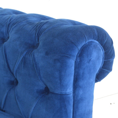 Royal Blue Velvet Chesterfield Sofa - Living with Luxury