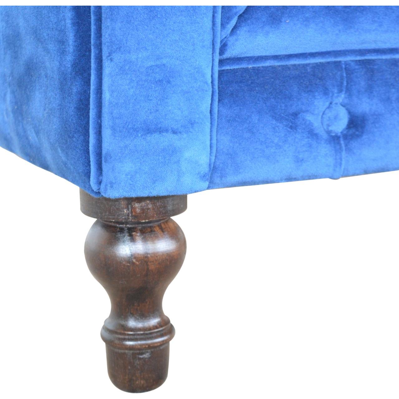 Royal Blue Velvet Chesterfield Sofa - Living with Luxury