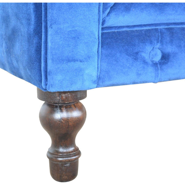 Royal Blue Velvet Chesterfield Sofa
