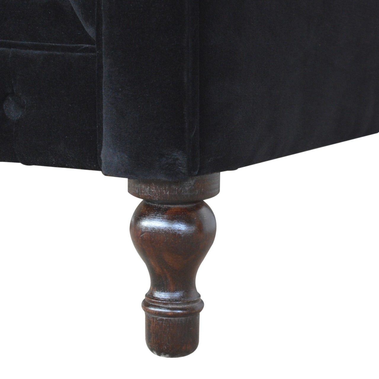 Black Velvet Chesterfield Sofa - Living with Luxury
