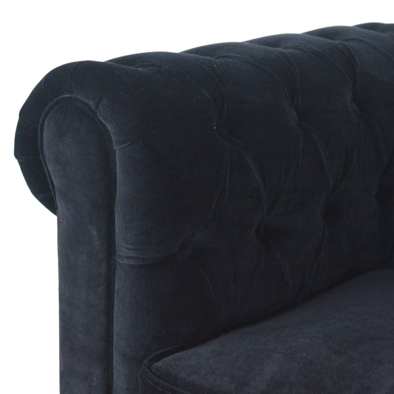 Black Velvet Chesterfield Sofa - Living with Luxury
