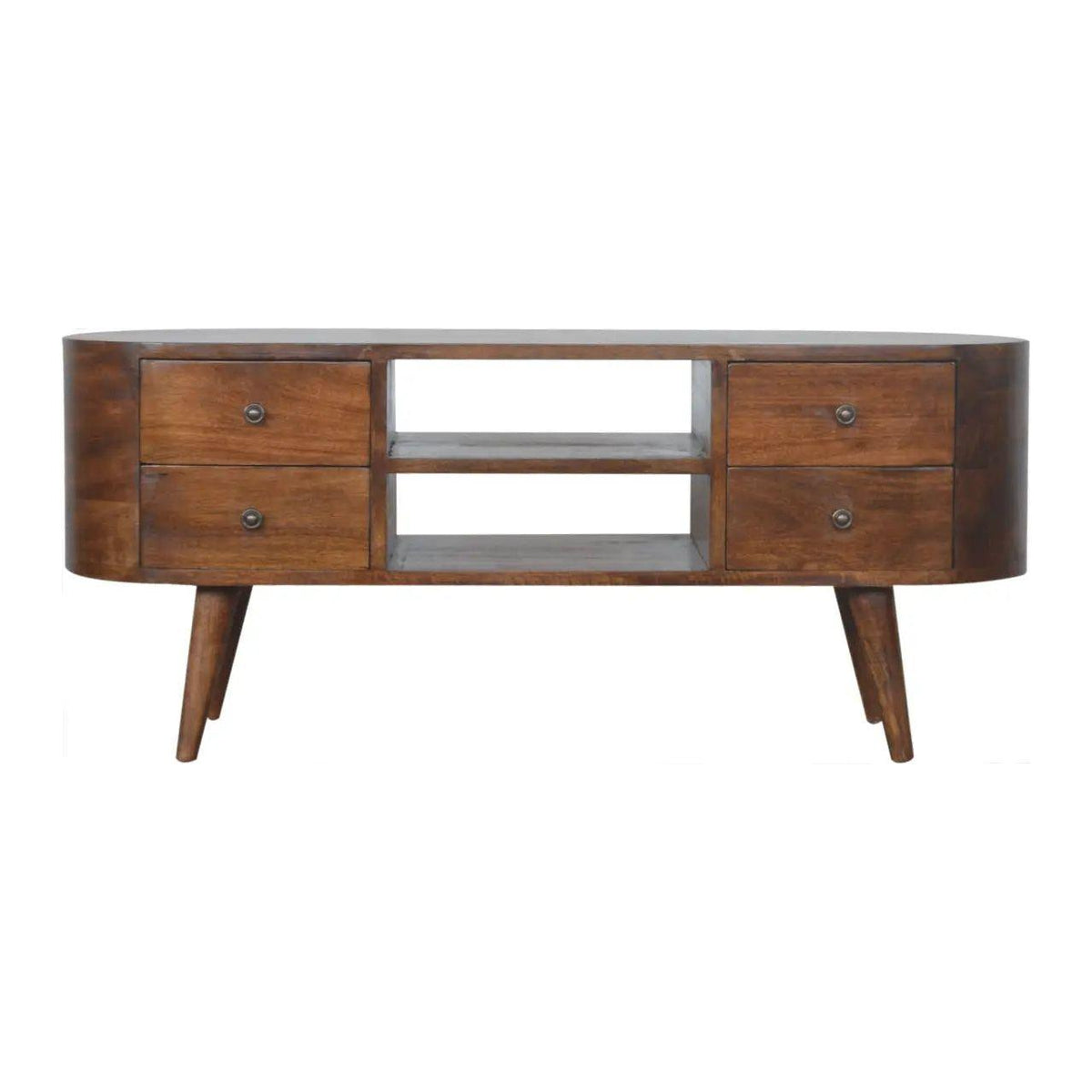 Chestnut Rounded Entertainment Unit