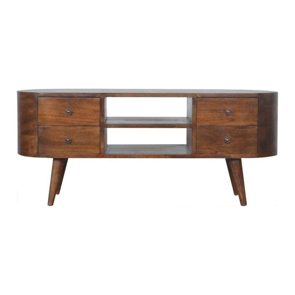 Chestnut Rounded Entertainment Unit