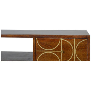 Chestnut Inlay Abstract TV Unit