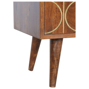 Chestnut Inlay Abstract TV Unit