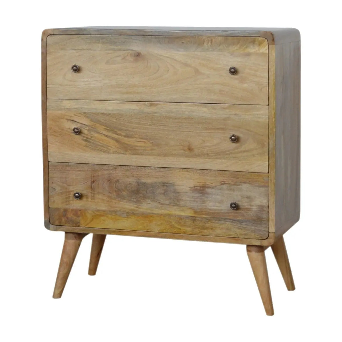 Curved Oak ish Chest