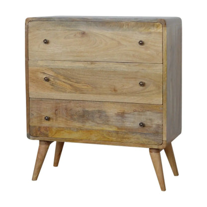 Curved Oak-ish Chest - Living with Luxury