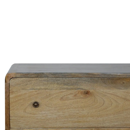 Curved Oak-ish Chest - Living with Luxury