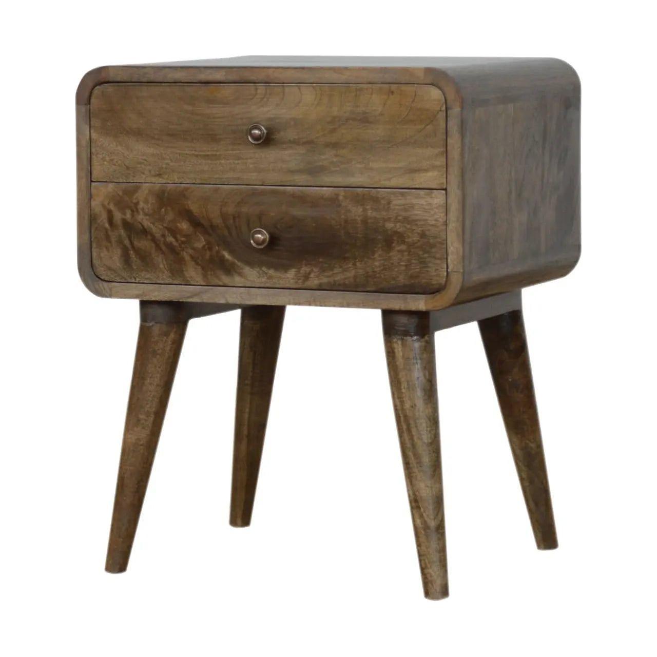 Curved Classic Washed Bedside