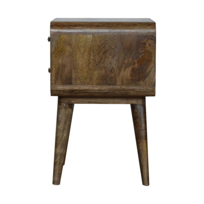 Curved Classic Grey Washed Bedside - Living with Luxury