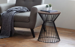 Jersey Round Wire Lamp Table - Living with Luxury