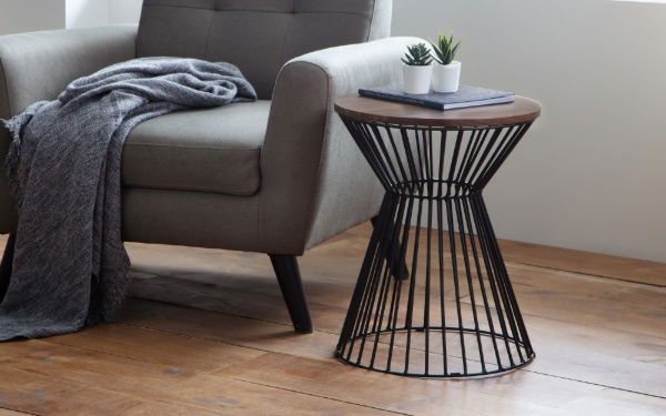 Jersey Round Wire Lamp Table - Living with Luxury