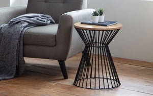 Jersey Round Wire Lamp Table - Living with Luxury