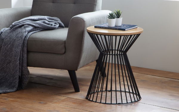 Jersey Round Wire Lamp Table - Living with Luxury