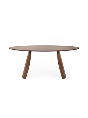 Julius Oval 4-6 Seater Dining Table - Walnut Effect - Living with Luxury