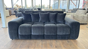 Jacob 3 Seater Sofa – Black & Natural Living Room Seating