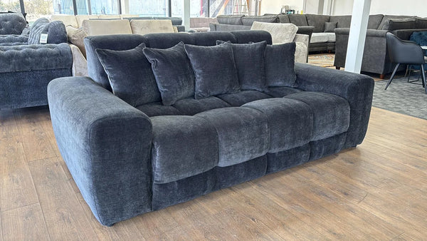 Jacob 3 Seater Sofa – Black & Natural Living Room Seating