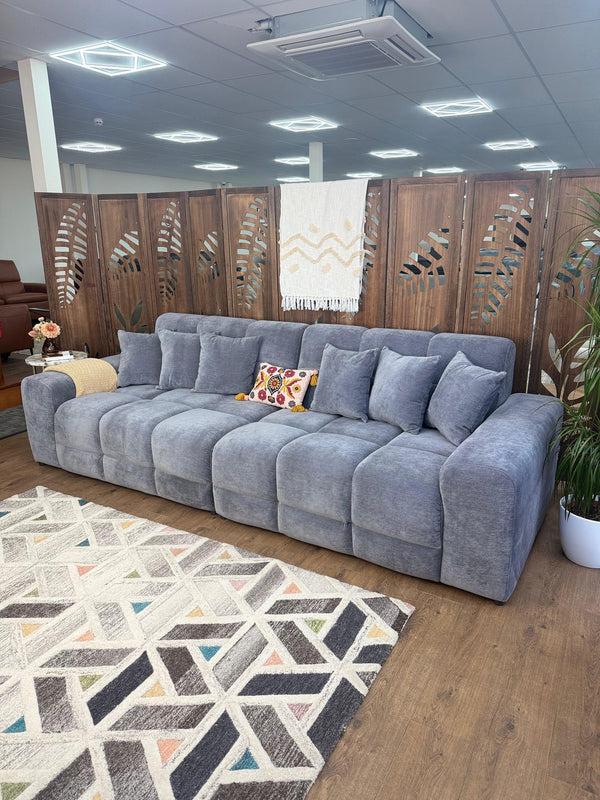 Jacob Grey 4 Seater Sofa – Stylish Fabric Living Room Seating Furniture