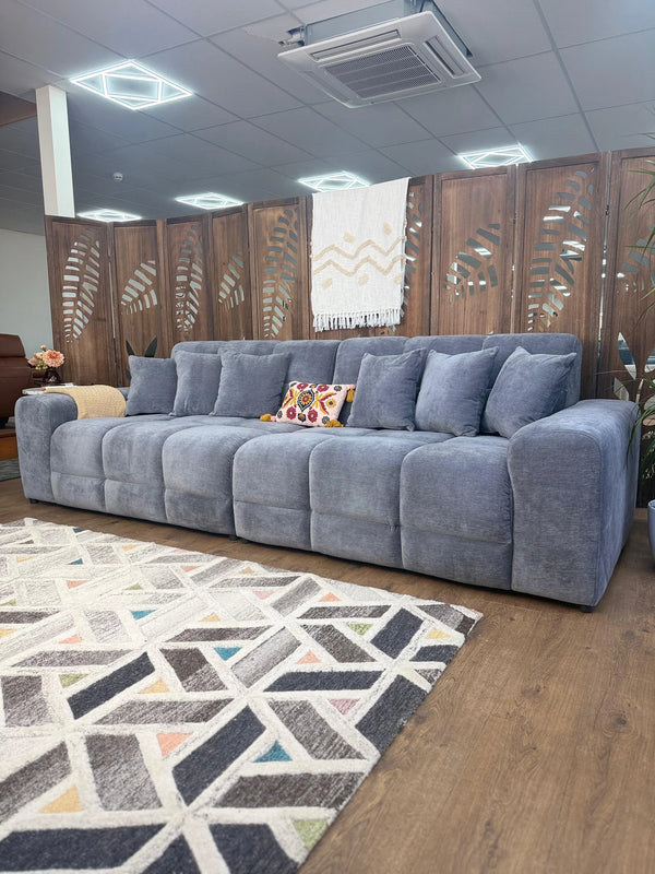 Jacob Grey 4 Seater Sofa – Stylish Fabric Living Room Seating Furniture
