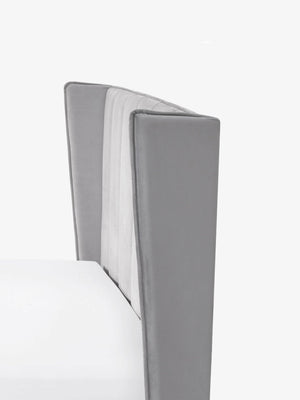 Katie Grey Velvet Upholstered 135cm Double Ottoman Storage Bed - Living with Luxury