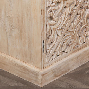 Wooden Ornate Carved Mirror Door Sideboard – view 6