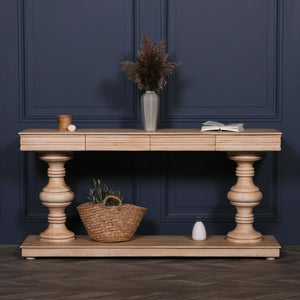 180cm Wooden Console Table with Drawers – view 1