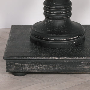 180cm Black Distressed Console Table with Drawers – view 3