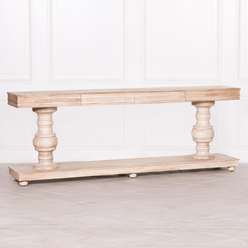 Wooden Console Table with Drawers – view 1