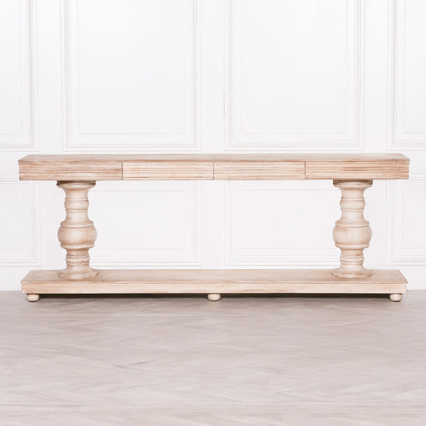 Wooden Console Table with Drawers – view 1