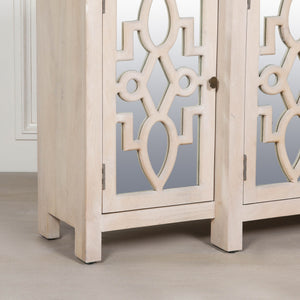 Wooden 4 Door Mirrored Breakfront Sideboard – view 8