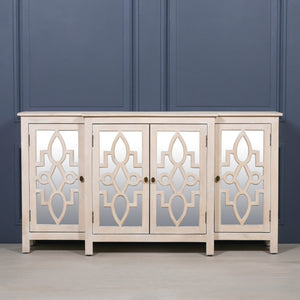Wooden 4 Door Mirrored Breakfront Sideboard – view 6