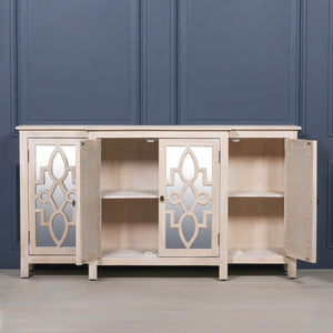 Wooden 4 Door Mirrored Breakfront Sideboard – view 5