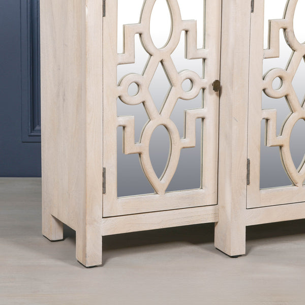 Wooden 4 Door Mirrored Breakfront Sideboard – view 4