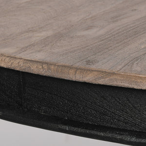 Black Wooden Round Column Dining Table – view 4