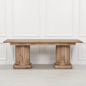 Wooden Column Rectangular Dining Table 220cm – view 2