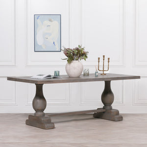 Wooden Rustic Rectangular Dining Table 210cm – view 7