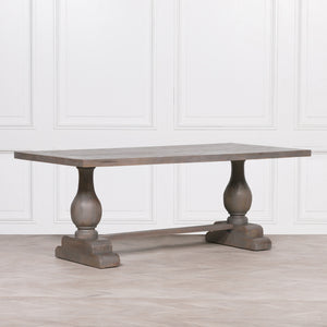 Wooden Rustic Rectangular Dining Table 210cm – view 5