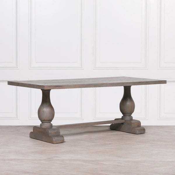 Wooden Rustic Rectangular Dining Table 210cm – view 5