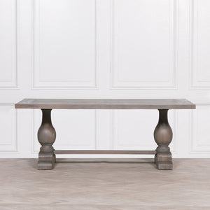 Wooden Rustic Rectangular Dining Table 210cm – view 8